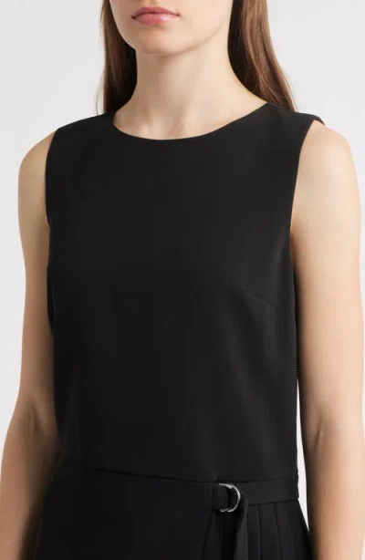 Sam Edelman Side Pleat Sheath Minidress In Black