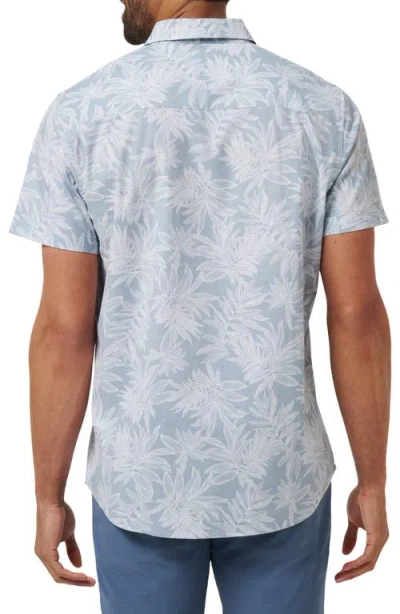 Travismathew Poolside Sips Short Sleeve Button-up Shirt In Blue