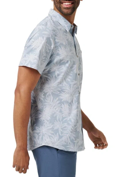 Travismathew Poolside Sips Short Sleeve Button-up Shirt In Blue