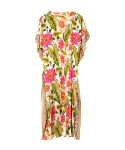 Echo Tile Floral Maxi Caftan Swim Cover-up