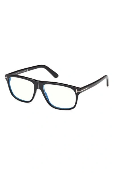 Tom Ford 56mm Pilot Blue Light Blocking Glasses