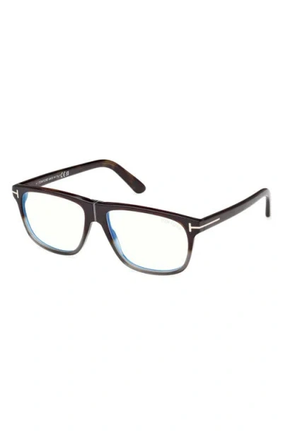 Tom Ford 56mm Pilot Blue Light Blocking Glasses