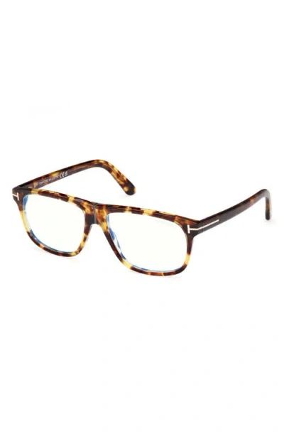 Tom Ford 56mm Pilot Blue Light Blocking Glasses