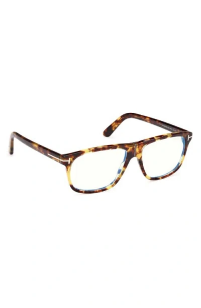 Tom Ford 56mm Pilot Blue Light Blocking Glasses