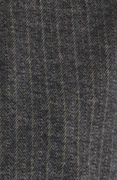 Wit & Wisdom Barrel Sleeve Herringbone Crop Jacket In Gray