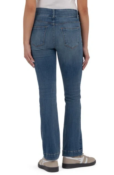 Kut From The Kloth Stella High Waist Raw Hem Flare Jeans In Blue