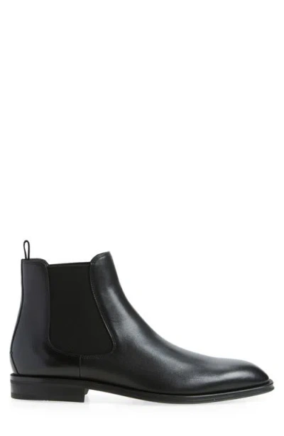 Hugo Boss Boss Derrek Plain Toe Chelsea Boot In Black
