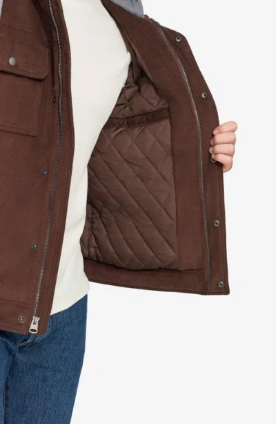 Levi's Hooded Corduroy Jacket In Brown