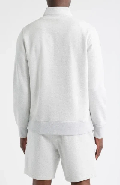 Zella Vital Fleece Quarter Zip Pullover In White