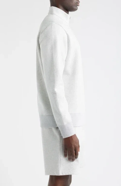 Zella Vital Fleece Quarter Zip Pullover In White