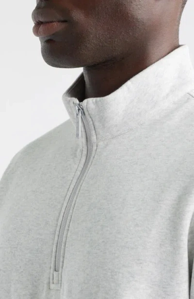 Zella Vital Fleece Quarter Zip Pullover In White