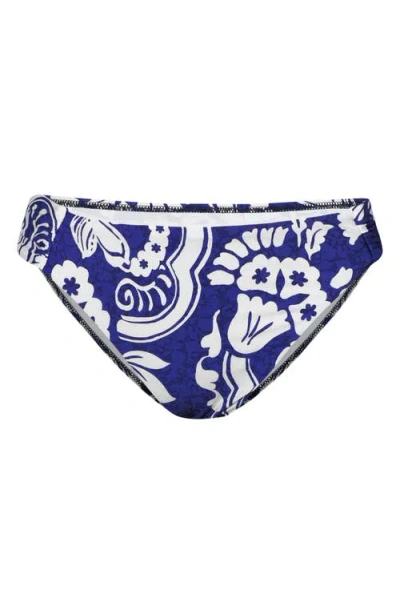 Sunshine 79 Flower Shirred Side Hipster Bikini Bottoms