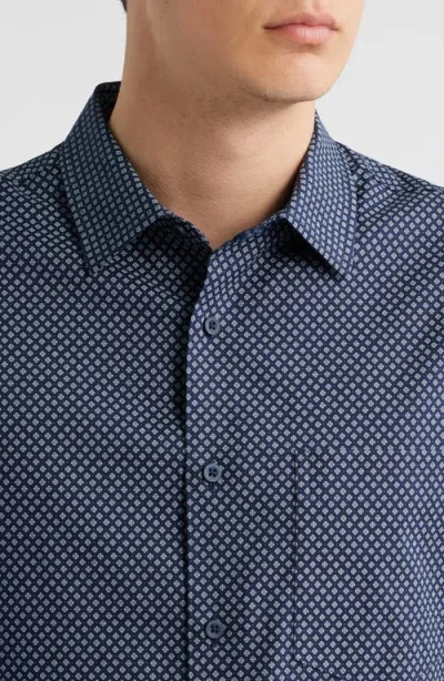 Nordstrom Foulard Print Long Sleeve Stretch Cotton Blend Button-up Shirt In Multi