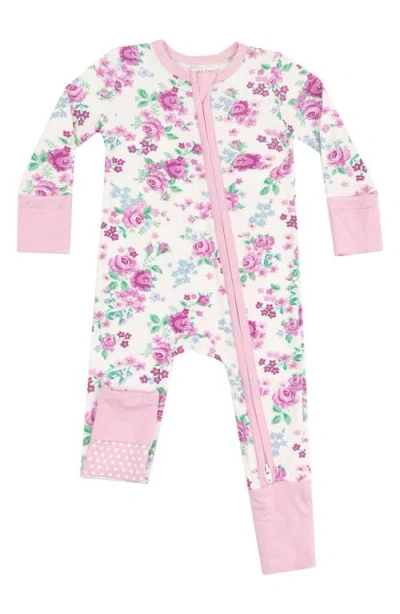 Angel Dear Print Convertible Zip Romper In Pink