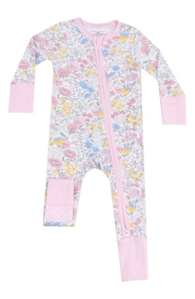 Angel Dear Print Convertible Zip Romper In Pink