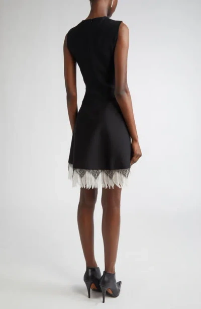Alexander Mcqueen Mcqueen Volume Cobweb Lace Fit & Flare Minidress