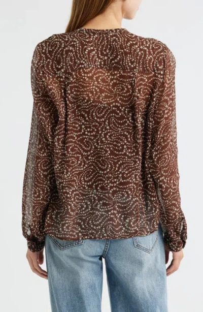 Rag & Bone Amaris Pintuck Top In Brown
