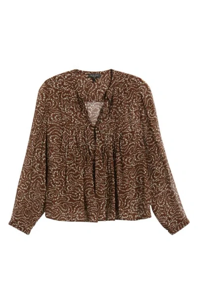 Rag & Bone Amaris Pintuck Top In Brown