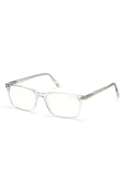 Tom Ford 56mm Rectangular Blue Light Blocking Optical Glasses