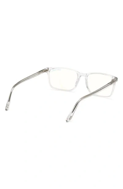 Tom Ford 56mm Rectangular Blue Light Blocking Optical Glasses