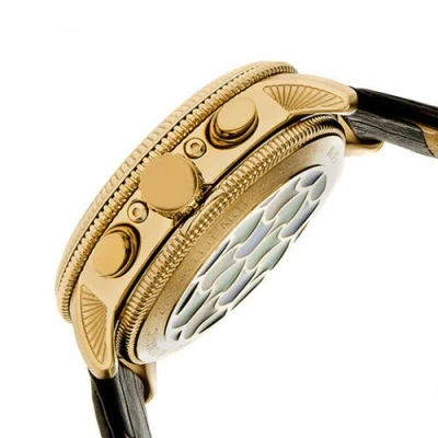 Heritor Automatic Semi-skeleton Leather-band Watch