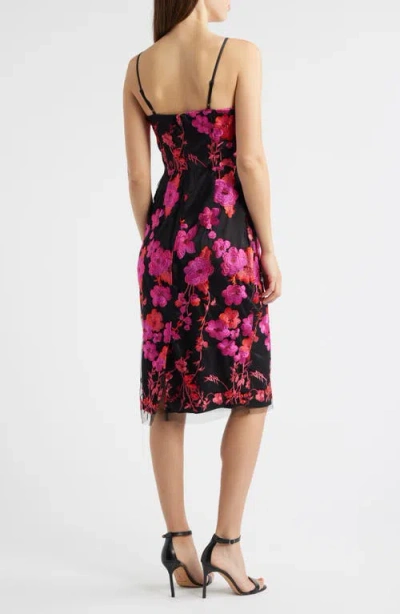 Eliza J Embroidered Mesh Dress