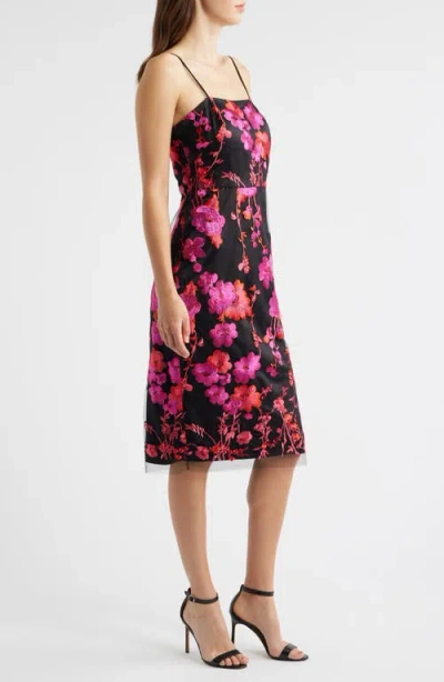 Eliza J Embroidered Mesh Dress