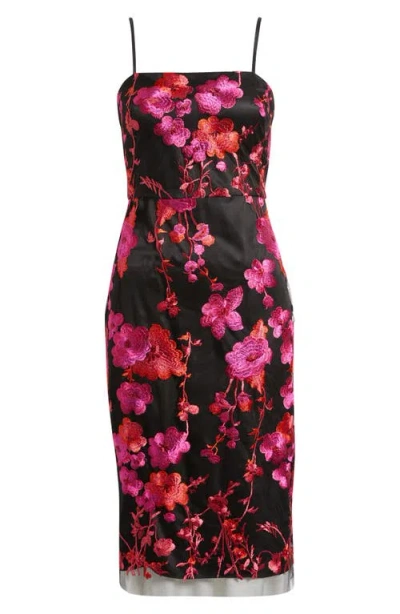 Eliza J Embroidered Mesh Dress