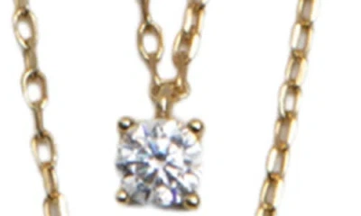 Argento Vivo Sterling Silver Layered 18k Gold Plate Sterling Silver Cubic Zirconia Pendant Necklace