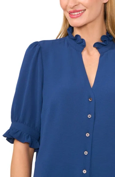 Cece V-neck Button-up Shirt