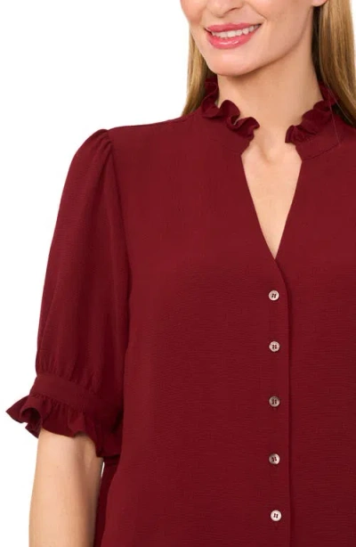 Cece V-neck Button-up Shirt