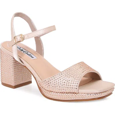 Lady Couture Rhinestone Platform Sandal