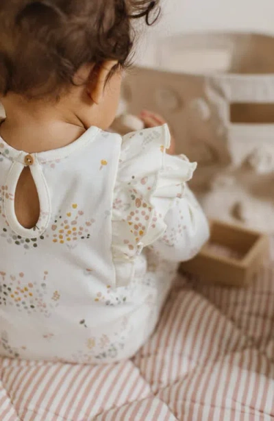 Pehr Flutter Organic Cotton Romper In White