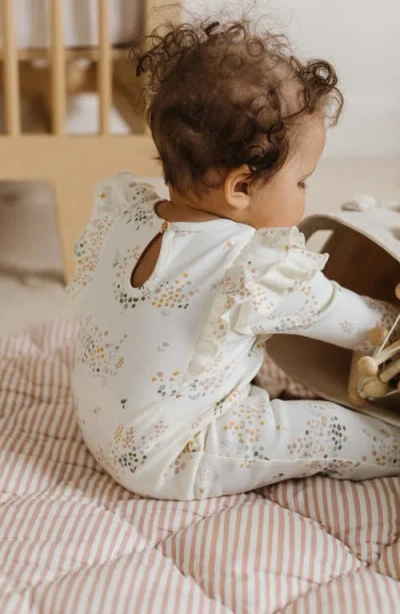 Pehr Flutter Organic Cotton Romper In White