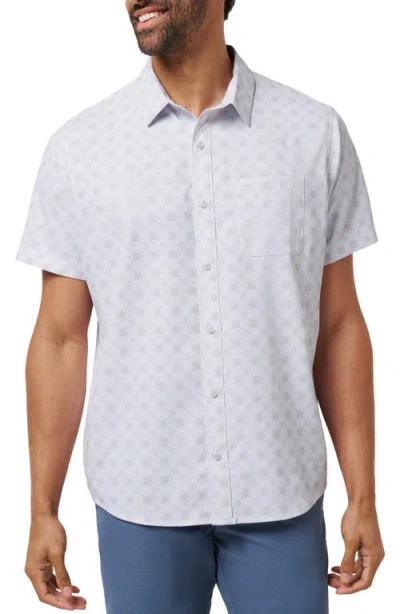 Travismathew Postcard Please Short Sleeve Button-up Shirt In Purple