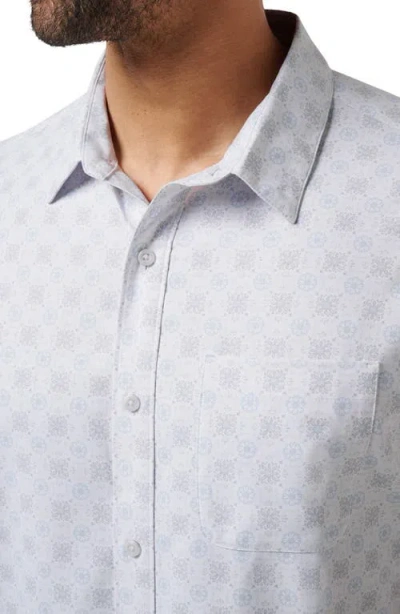 Travismathew Postcard Please Short Sleeve Button-up Shirt In Purple