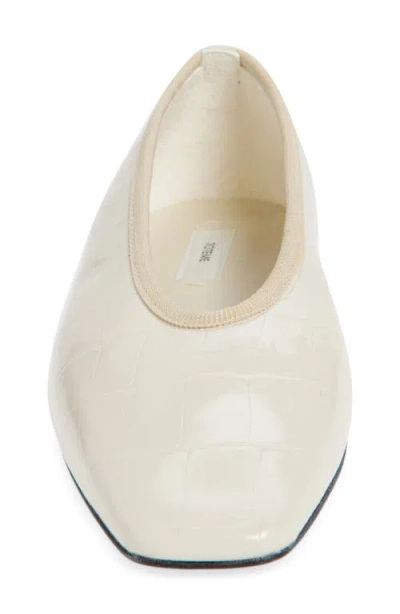 Totême Toteme Croc Embossed Ballet Flat
