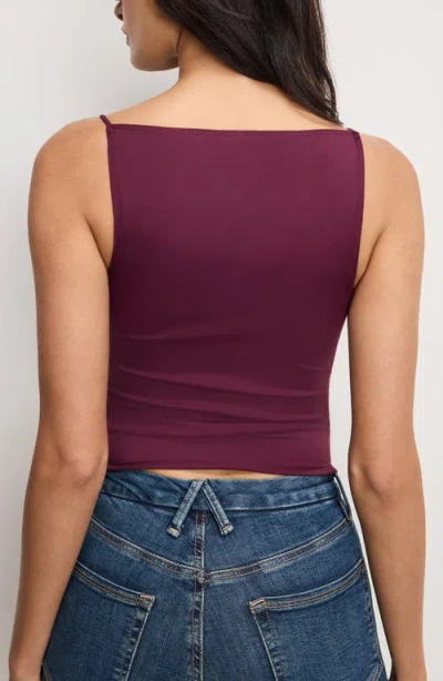 Good American Weightless Scuba Tank Top In Purple