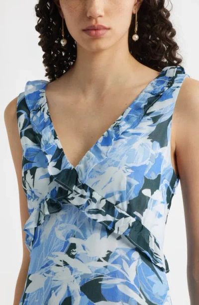 Chelsea28 Tiered Ruffle Chiffon Midi Dress In Multi