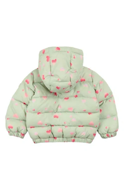 Miles The Label Kids' Quilted Hooded Jacket In Green