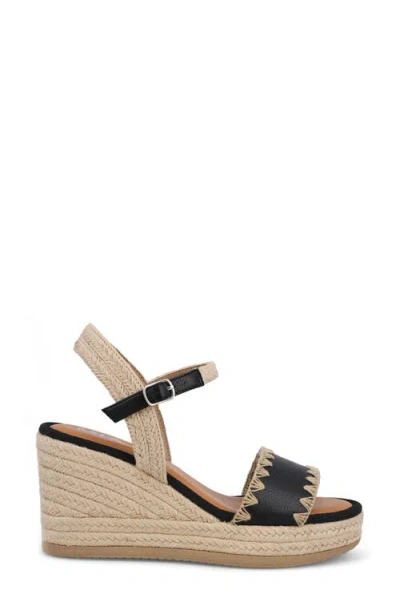 Mia Becky Ankle Strap Espadrille Platform Wedge Sandal