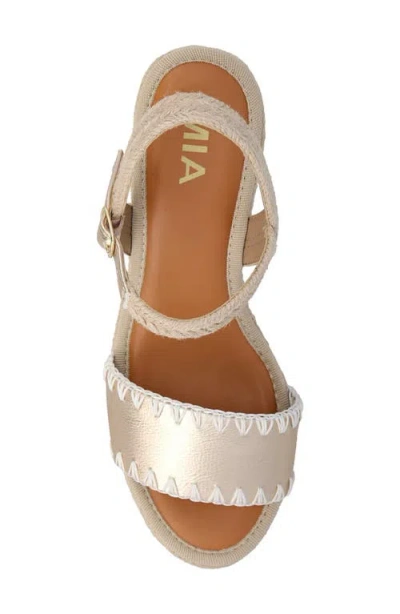 Mia Becky Ankle Strap Espadrille Platform Wedge Sandal