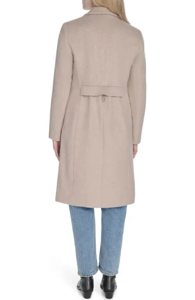 Cole Haan Slick Wool Blend Coat In Neutral