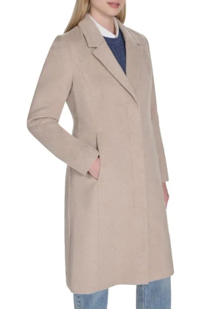 Cole Haan Slick Wool Blend Coat In Neutral