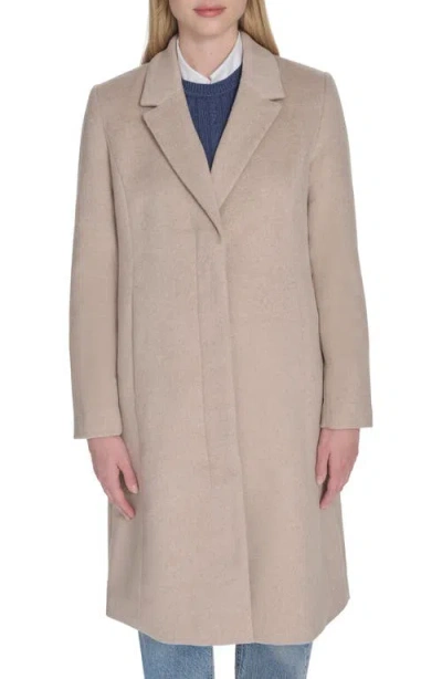 Cole Haan Slick Wool Blend Coat In Neutral