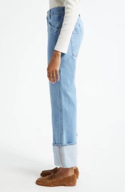 Veronica Beard Dylan Cuffed Cargo Jeans In Blue