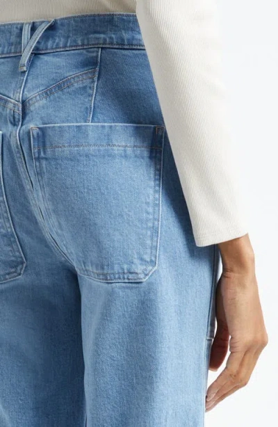 Veronica Beard Dylan Cuffed Cargo Jeans In Blue