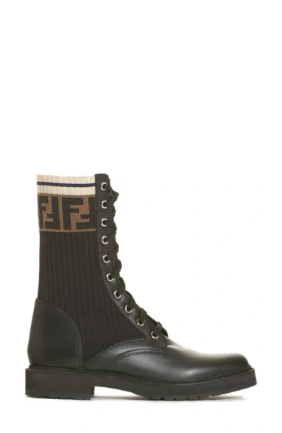 Fendi Rockoko Chelsea Sock Combat Boot