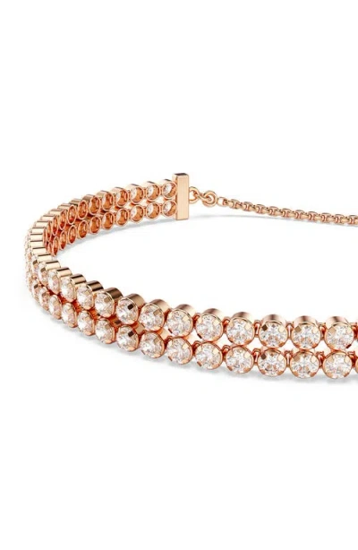 Swarovski Matrix Crystal Double Row Slider Bracelet