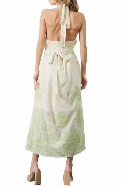 Ciebon Nahara Print Halter Maxi Dress In Multi
